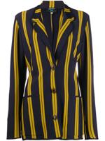 Jean Paul Gaultier Pre-Owned 1991 Striped single breasted blazer - Blue - thumbnail