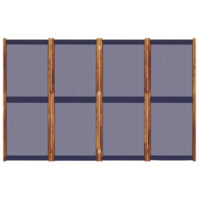 Kamerscherm met 4 panelen 280x180 cm donkerblauw