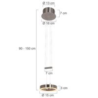 Steinhauer Strakke led hanglampPiola RVS - 3500ST - thumbnail