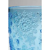 Kare Waterglas Ice Flowers Blue - thumbnail