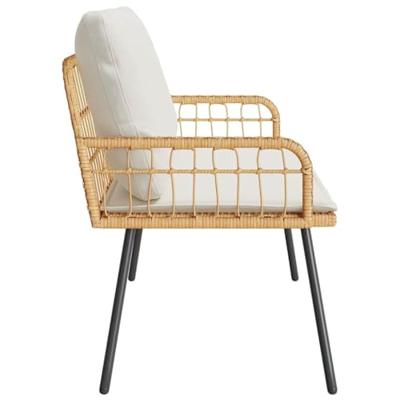 Tuinbank met kussen Bruin 114 x 64 x 78cm Metaal