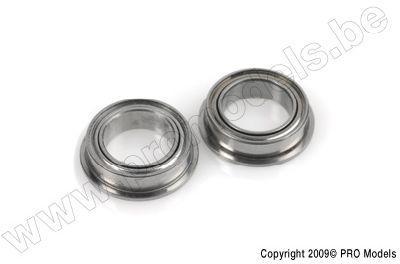 Kogellager Chrome, Metalen dichting , 2X5X2,3 Flanged - MF682ZZ, (2 st)