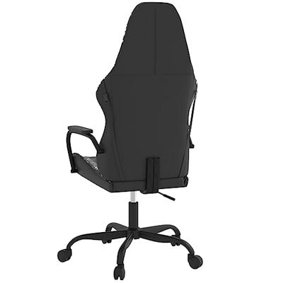 Gamestoel kunstleer zwart en camouflage