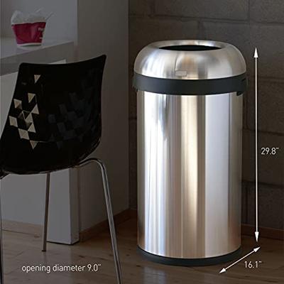 Simplehuman Afvalemmer Bullet Open 60 liter (zilver) - thumbnail