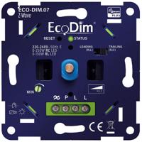 EcoDim - LED Dimmer - Smart WiFi - ECO-DIM.07 - Fase Afsnijding RC - Z-Wave - Inbouw - Enkel Knop - 0-200W - thumbnail