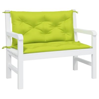 Tuinbankkussens 2 st 100x50x7 cm oxford stof heldergroen