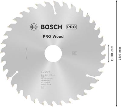 Bosch Accessoires Cirkelzaagblad Optiline Wood 184 x 30 x 2,6 mm, 36 1st - 2608640611