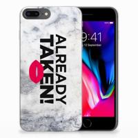 Apple iPhone 7 Plus | 8 Plus | Siliconen hoesje | met naam Already Taken White - thumbnail