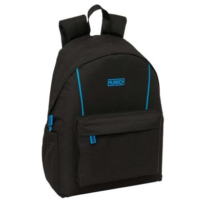 Schoolrugzak Munich Road Blauw Zwart 31 x 43 x 13 cm