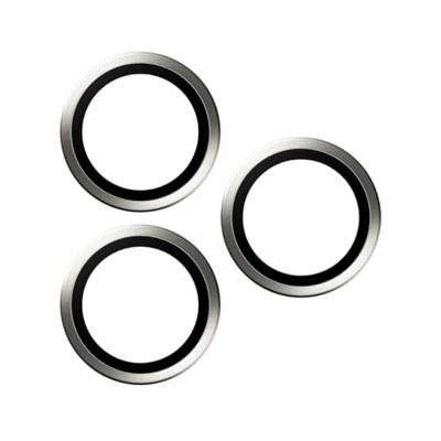 PanzerGlass™ Ti Hoops camera lensbeschermer voor Apple iPhone 15 Pro | Pro Max - bescherming met stijl, schokbestendig glas, wit titanium