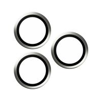 PanzerGlass™ Ti Hoops camera lensbeschermer voor Apple iPhone 15 Pro | Pro Max - bescherming met stijl, schokbestendig glas, wit titanium - thumbnail