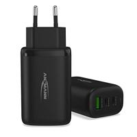 Ansmann Home Charger HC365PD USB-oplader 65 W 1x USB-A, 2x USB-C USB PD Zwart Binnen - thumbnail