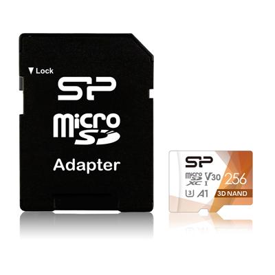 Silicon Power Micro SDHC card Superior Pro 3D-Nano 256GB met adapter