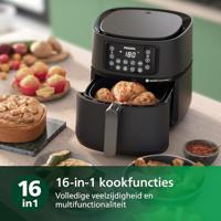 Philips HD9285/90 Airfryer XXL Connected 1.4L 1400W Zwart/Zilver - thumbnail