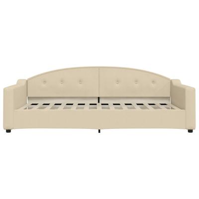 Slaapbank met onderschuifbed en lades 80x200 cm stof crèmekleur