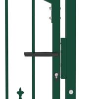 Poort met speerpunten 100x100 cm staal groen - thumbnail
