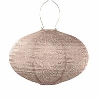 Lumiz solar lampion paisley oval 40 cm roze - thumbnail