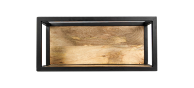 HSM Collection wandbox Levels - naturel/zwart - 55x18x25 cm