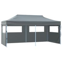 Partytent pop-up inklapbaar met zijwanden 3x6 m antraciet - thumbnail