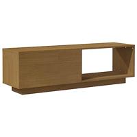 Tv-meubel 110x30x33,5 cm massief grenenhout honingbruin - thumbnail