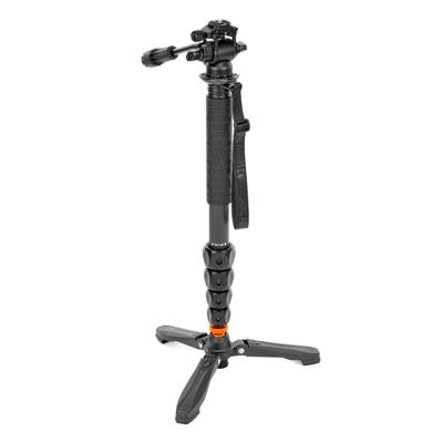 3 Legged Thing Legends Alana 2.0 Darkness Matte Black Monopod Kit with DOCZ2 Foot Stabilizer & AH Trinity Darkness, Matte Black