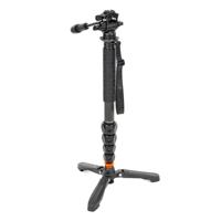 3 Legged Thing Legends Alana 2.0 Darkness Matte Black Monopod Kit with DOCZ2 Foot Stabilizer & AH Trinity Darkness, Matte Black - thumbnail