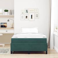 Bedframe met matras Donkergroen en Wit 120 x 190 cm Fluweel - thumbnail