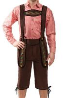 Lederhose Lang Donkerbruin Theodor - thumbnail