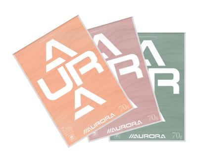 Schrijfblok aurora a4 lijn 100vel 70gr assorti