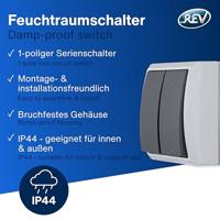 REV 0511571777 Serieschakelaar Compleet AquaForm Lichtgrijs 1 stuk(s) - thumbnail