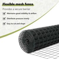 VidaXL Hek met paal grijs 0,8 x 25 m staal en pvc - thumbnail