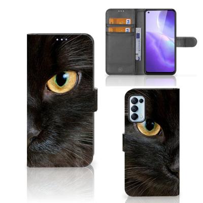 OPPO Find X3 Lite | Telefoonhoesje | Met pasjeshouder | Zwarte Kat OPPO Find X3 Lite | Telefoonhoesje | Met pasjeshouder | Zwarte Kat