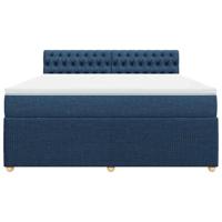 Boxspring met matras stof blauw 180x200 cm - thumbnail