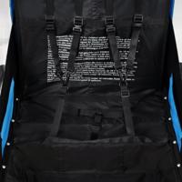 VidaXL Fietstrailer en kinderwagen 2-in-1 blauw en grijs - thumbnail