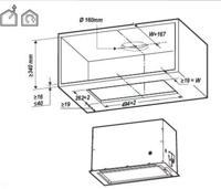 Elica LANE IX/A/52 Inbouw Roestvrijstaal 550 m³/uur - thumbnail