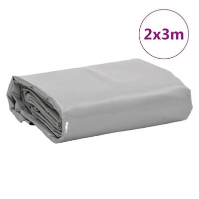 VidaXL Dekzeil 650 g/m² 2x3 m grijs