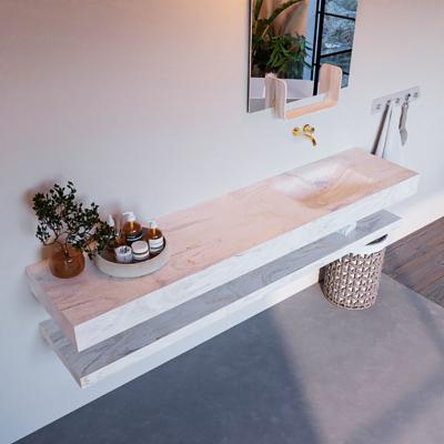 MONDIAZ ALAN-DLUX 200cm planchet Ostra. Vrijhangende wastafel CLOUD rechts zonder kraangat, kleur Ostra. MONDIAZ ALAN-DLUX 200cm planchet Ostra. Vrijhangende wastafel CLOUD rechts zonder kraangat, kleur Ostra.