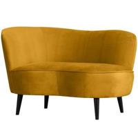 WOOOD Lounge Fauteuil 'Sara' Links, Velvet, kleur Oker - thumbnail