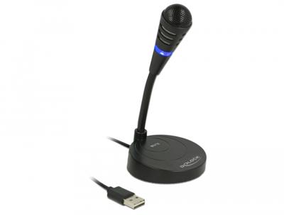 DeLOCK usb microfoon (zwart, plug & play)
