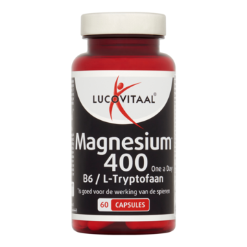 Lucovitaal Magnesium 400 met Vitamine B6 & L-Tryptofaan capsules Lucovitaal Magnesium 400 met Vitamine B6 & L-Tryptofaan capsules