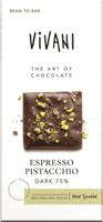 Vivani Espresso pistacchio dark 75% bio 80 Gram - thumbnail