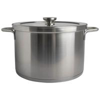 Hugo Kennis soeppan inclusief deksel met afgietsysteem - RVS - ø24x16 cm - thumbnail