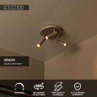 Lucide GRADO - Plafondspot - Ø 25 cm - 3xGU10 (MR11) - Taupe - thumbnail