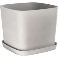 Vierkante bloempot - TUIN ID - Swing Square - 36 L - 40 x 40 x 32 cm - Witte steen - thumbnail