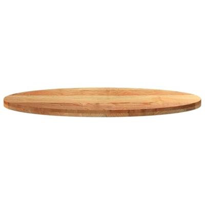 Tafelblad 120x60x4 cm ovaal massief eikenhout lichtbruin