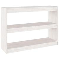 Boekenkast/kamerscherm 100x30x71,5 cm grenenhout wit - thumbnail