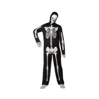 Kostuums voor Volwassenen Zwart Skelet M/L - thumbnail