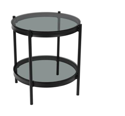 Bendt Ronde Glazen Bijzettafel 'Paw' 45cm, kleur Zwart