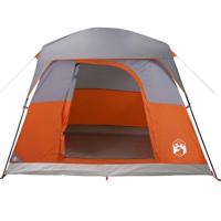 Tent 4-persoons waterdicht oranje - thumbnail