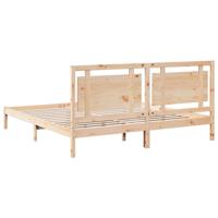 Bedframe extra lang zonder matras massief hout 200x210 cm - thumbnail
